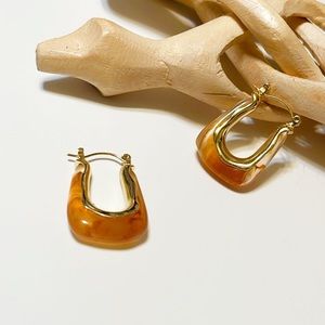 Anthro brown Crystal earrings
